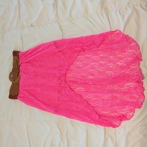 Rue21 Hot Pink High Low Maxi Skirt
